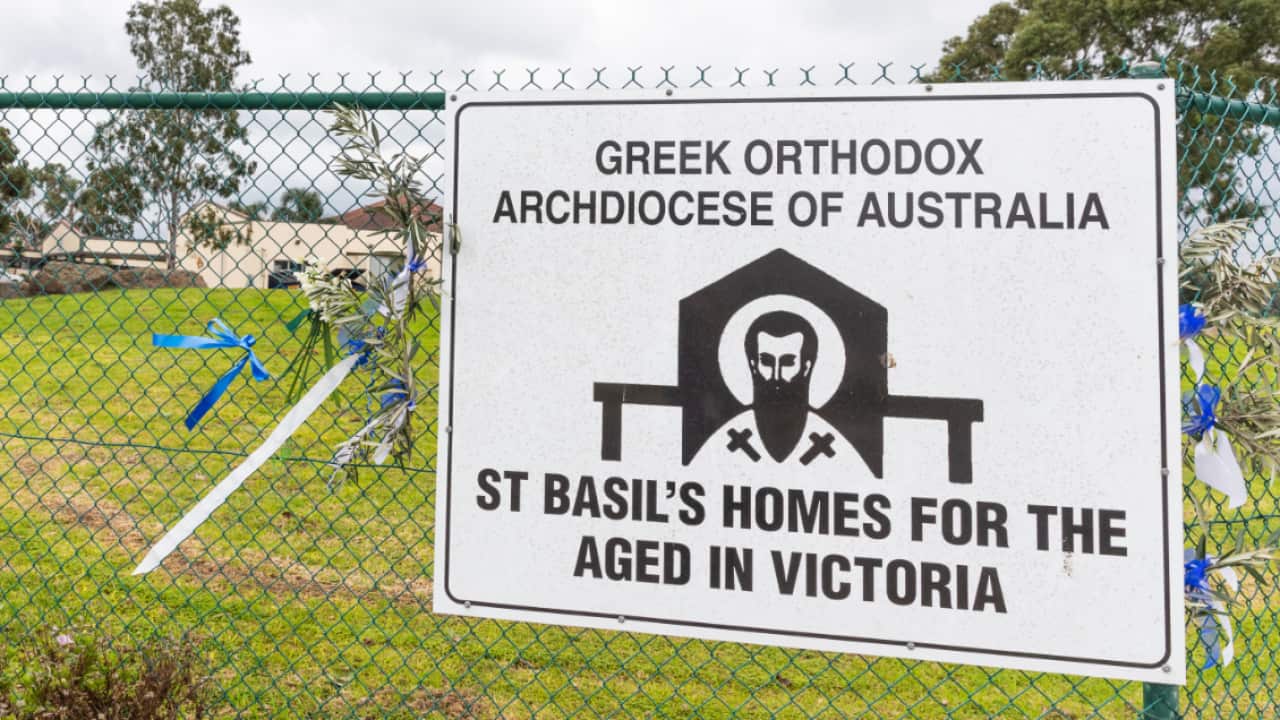 A general view of the entrance of St Basil's Home for the Aged in Fawkner