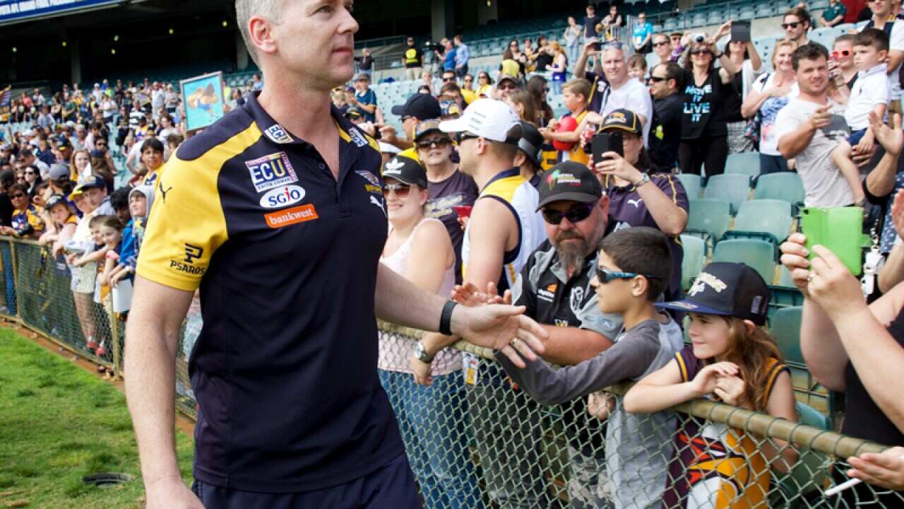 West Coast Eagles coach Adam Simpson.