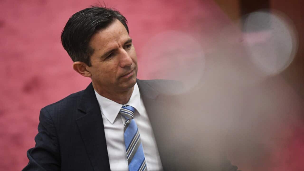 The leader of the government in the Senate Simon Birmingham reacts during Senate business at Parliament House in Canberra, Monday, November 30, 2020. (AAP Image/Lukas Coch) NO ARCHIVING