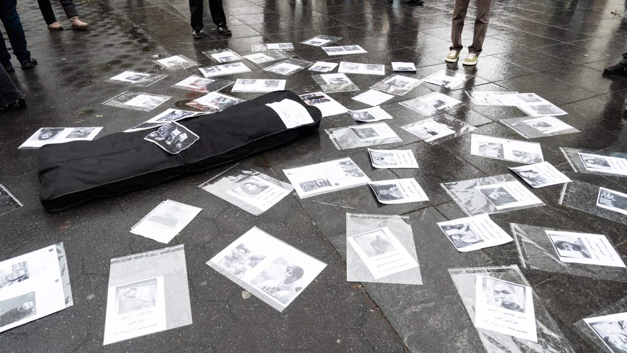 Rally against oppressive Iranian regime of Supreme Leader Ali Hosseini Khamenei.