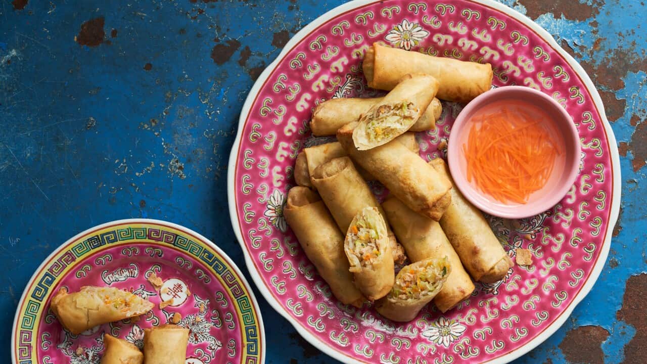 Mama Noi's famous spring rolls