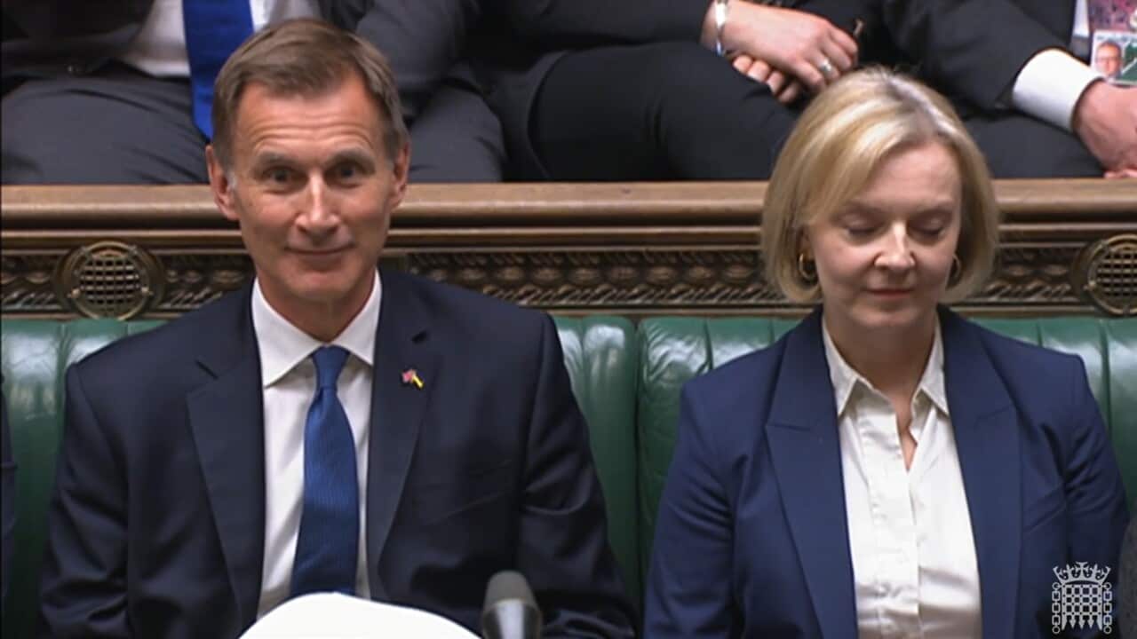 Jeremy Hunt and Liz Truss in the House of Commons