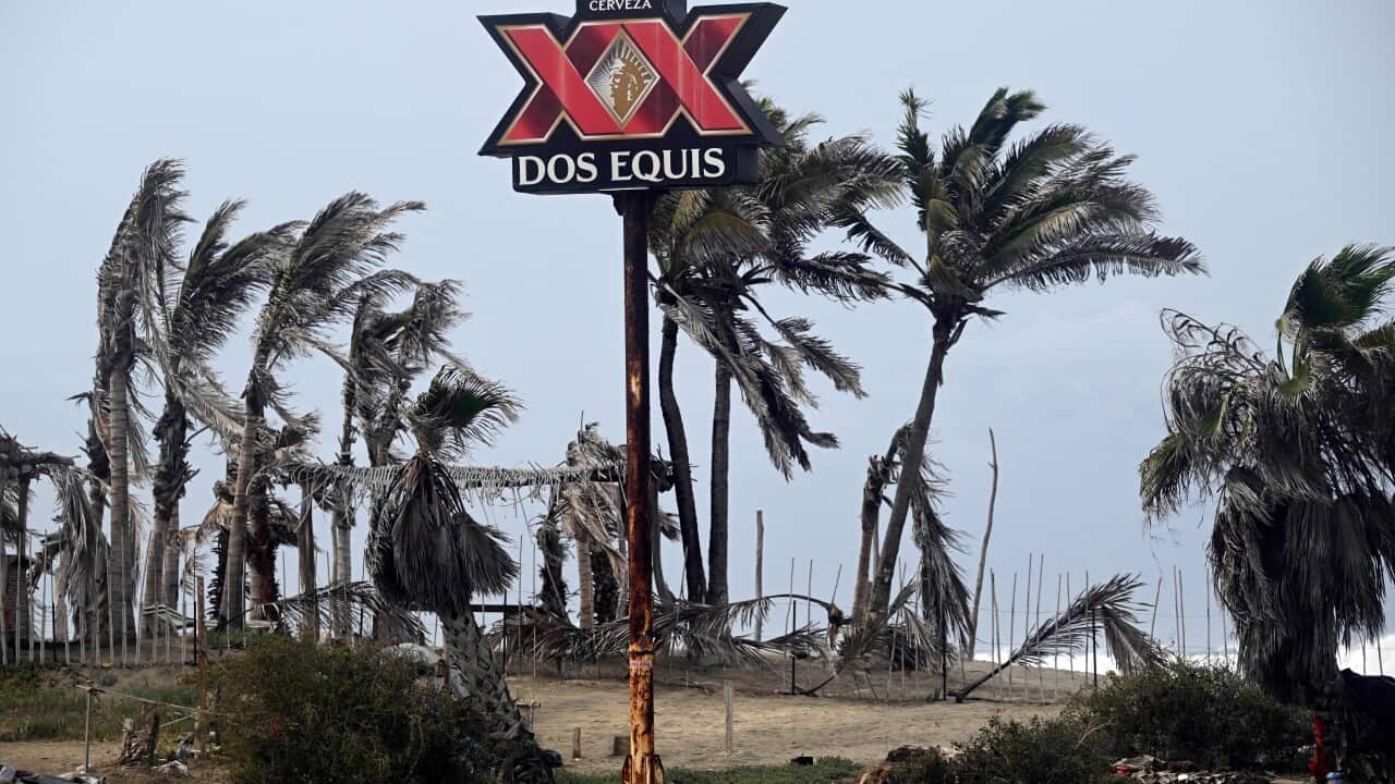 Los Cerritos community in La Paz, Baja California State, Mexico, during the passage of Hurricane Hilary