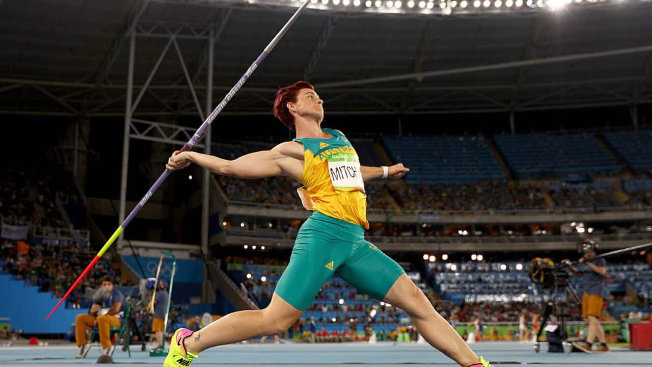 Kathryn Mitchell, who competes in the javelin throw, returns for her third Olympic Games. 