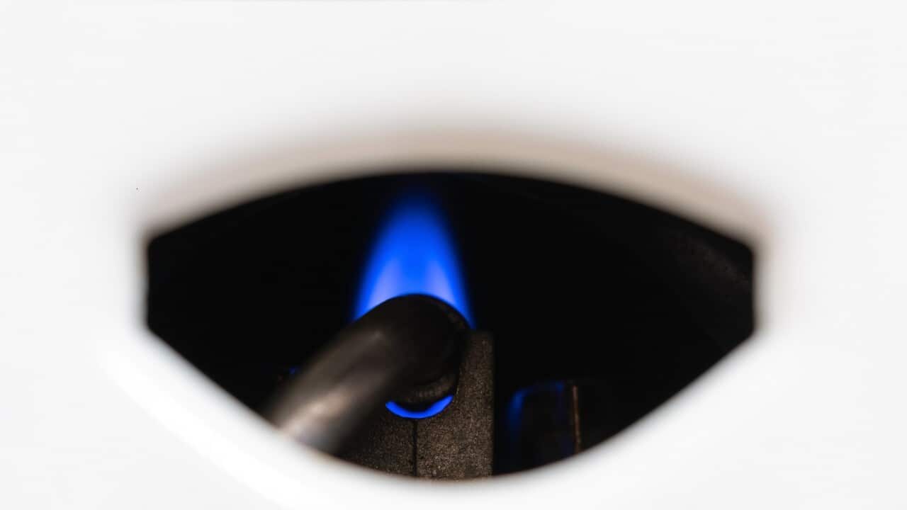 Nozzle and fire gas boiler close-up.