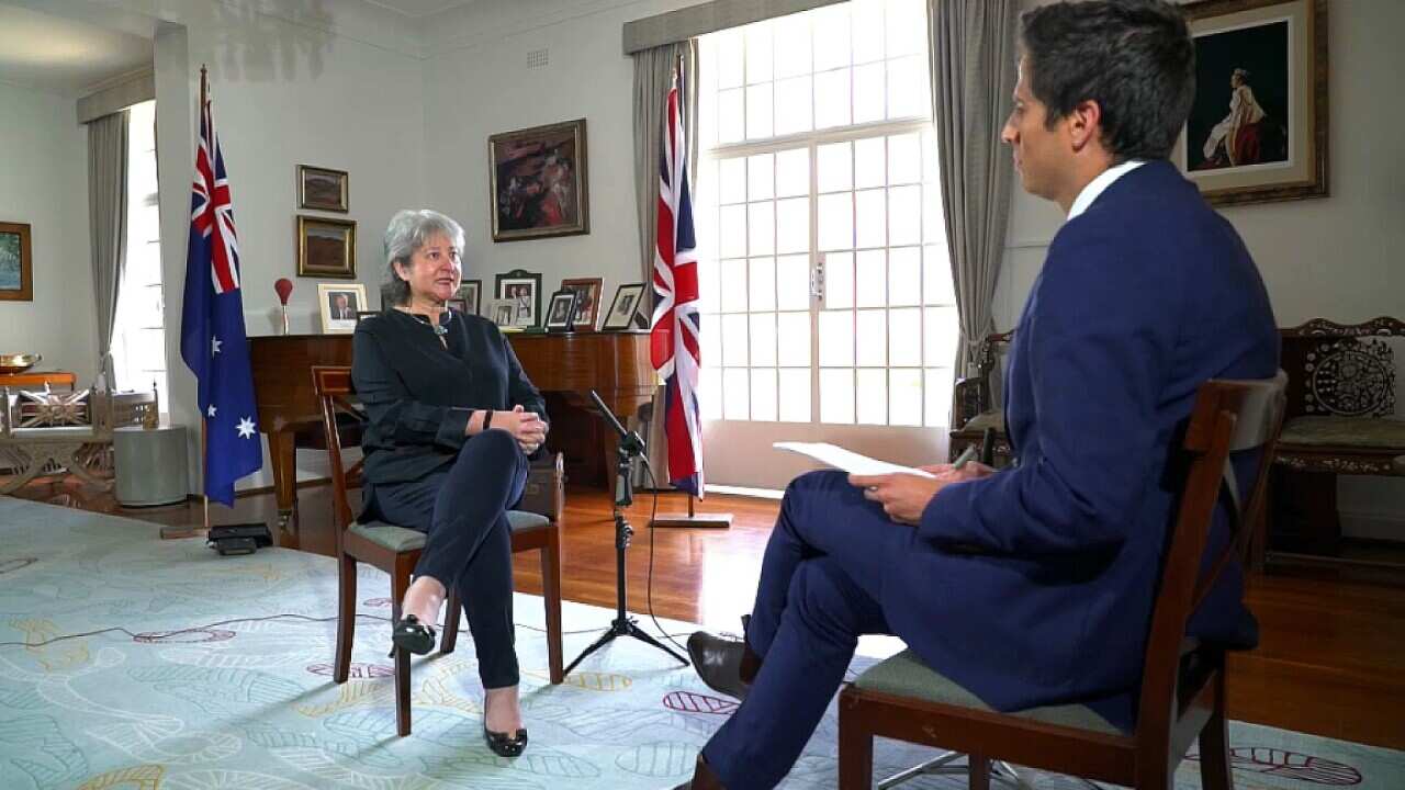 UK High Commissioner to Australia, Victoria Treadell, talks to Pablo Vinales