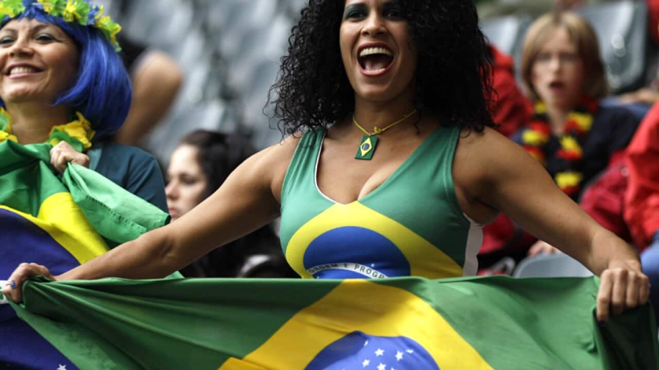 A file photo of a Brazilian fan