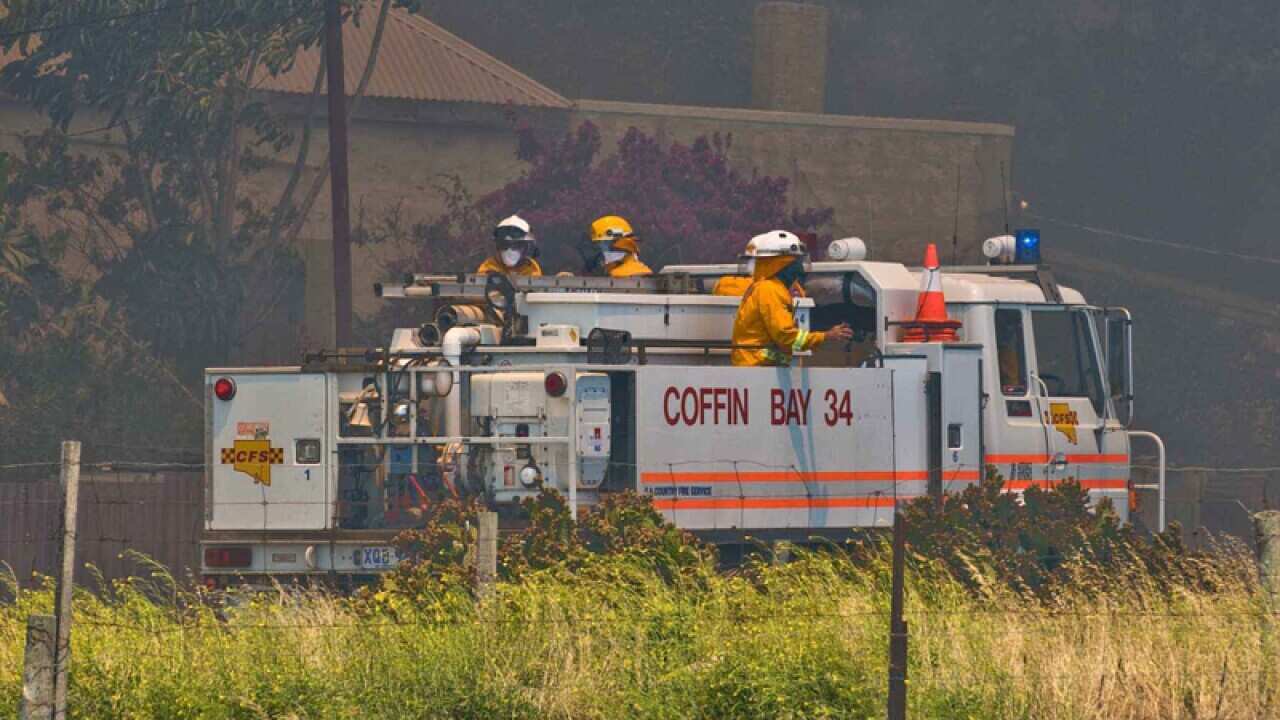 Firefighters battling a bushfire