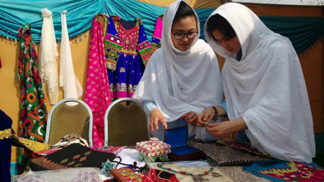 Afghan refugee women celebrate international woman's day