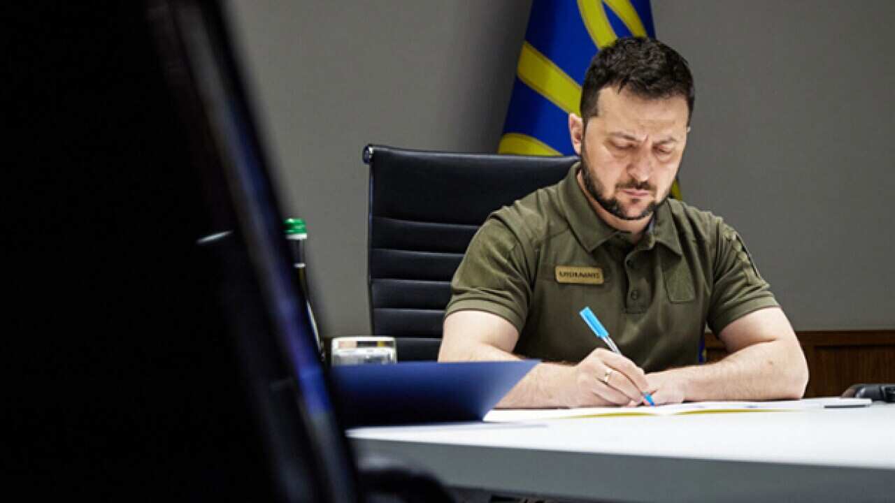Ukrainian President Volodymyr Zelensky has signed a decree on the establishment of four military administrations in the Kherson region..jpg