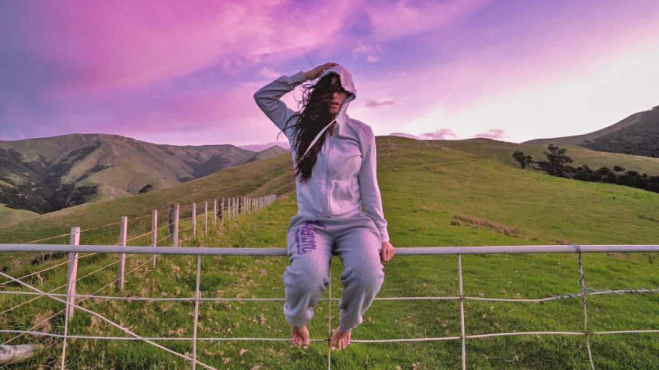 One of the few fully clothed images posted to the playboy model's Instagram account.