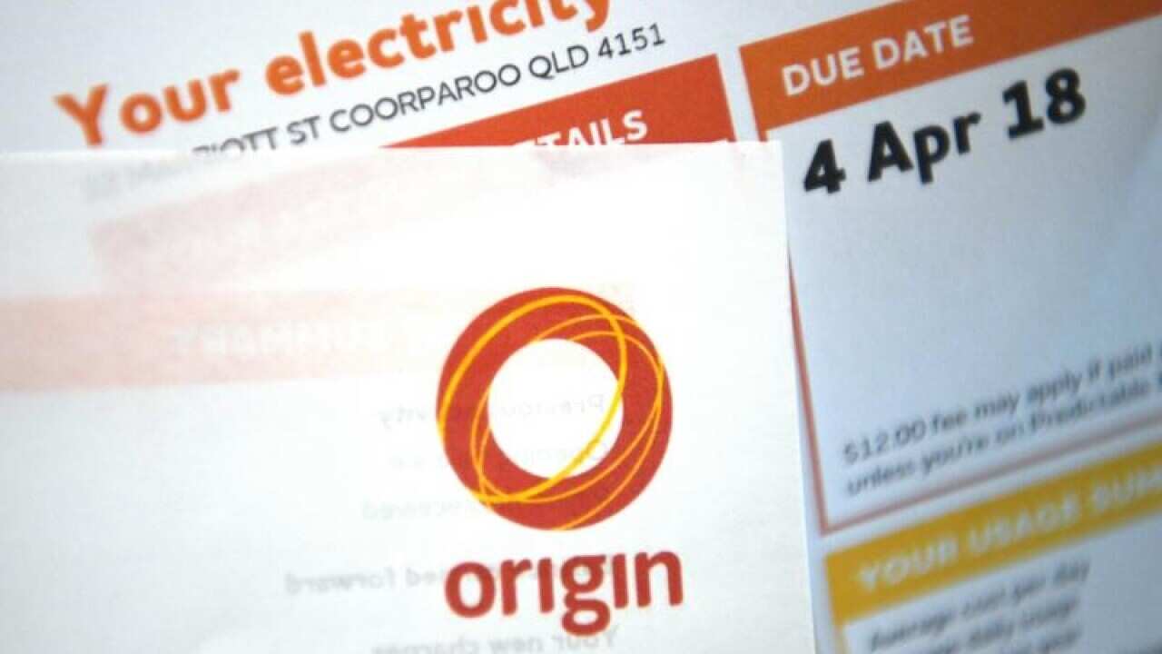 A file stock image of an Origin Energy power bill.