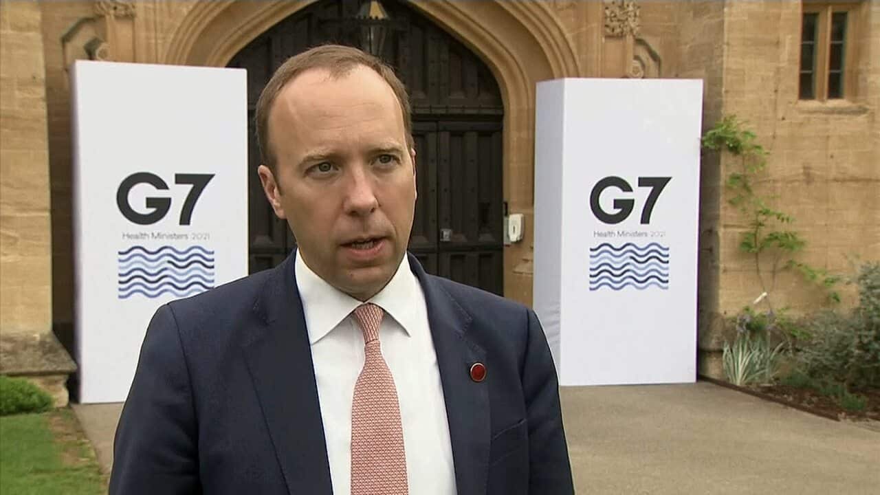 UK Health Secretary Matt Hancock pledges UK support for COVID vaccine drive
