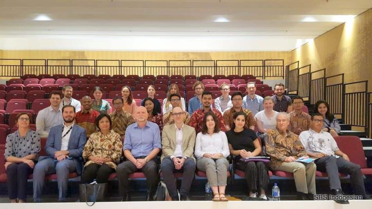 Andi Supriyanto, front row far right at the Australian Embassy in Jakarta, July 2017