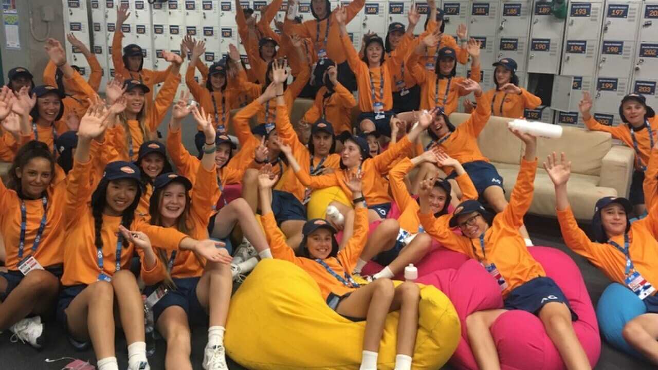 Ballkids area, Australian Open, 2018