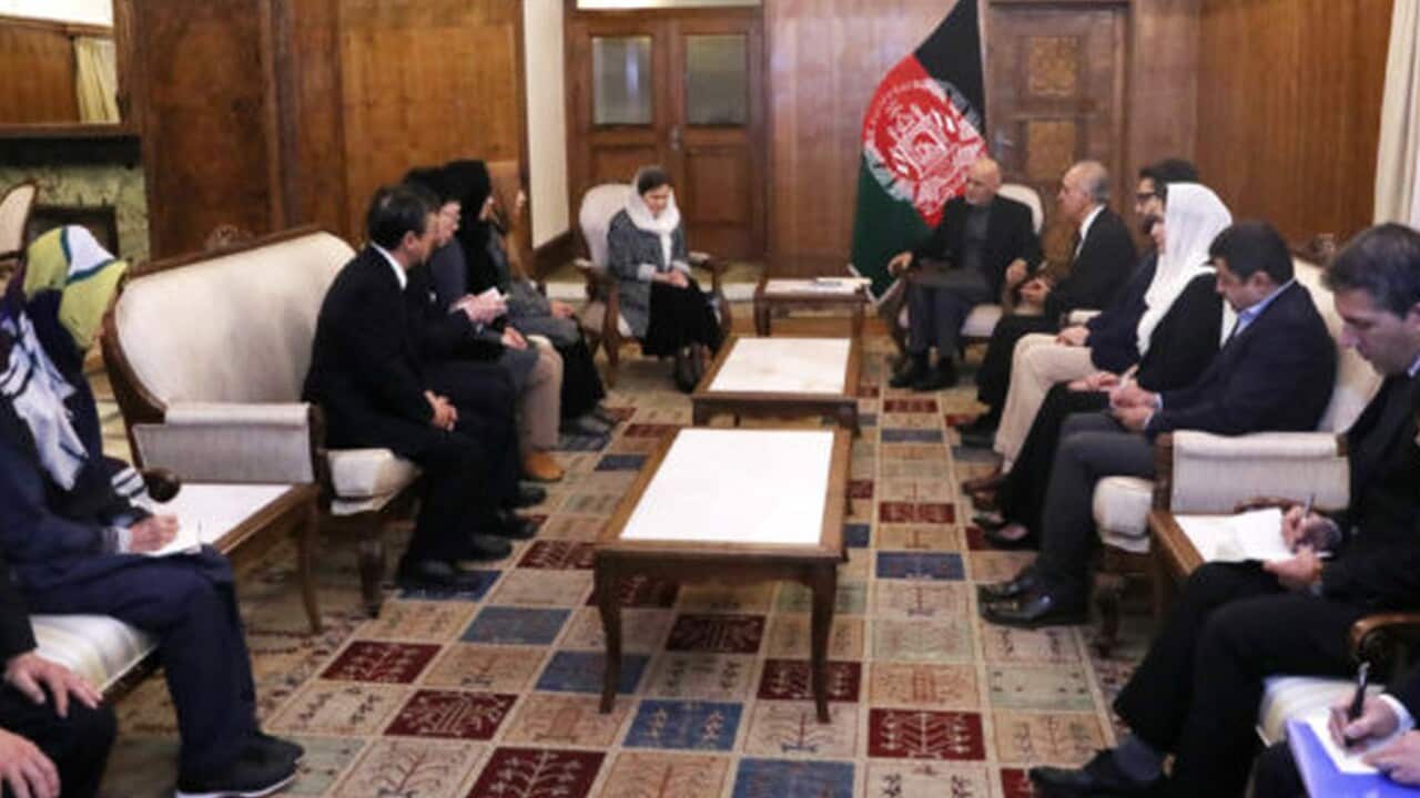 Afghan president meeting Dr Nakamura's family