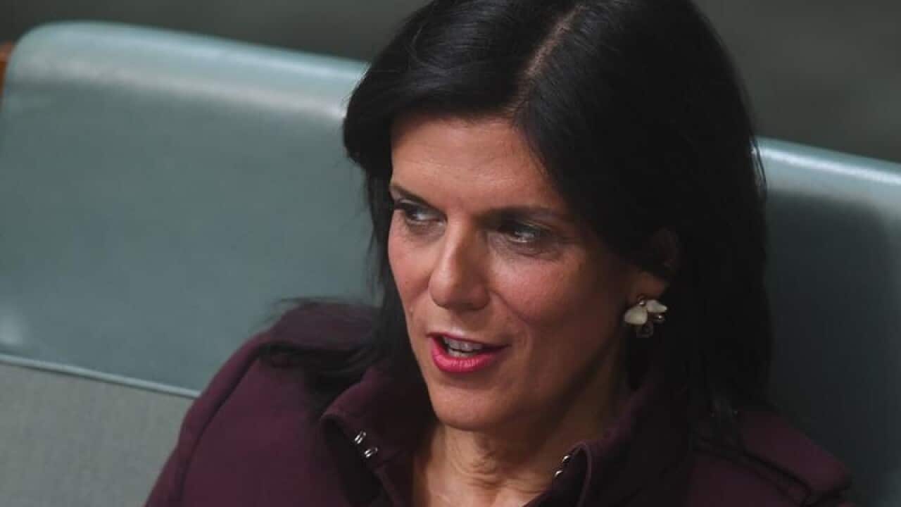 Liberal MP Julia Banks reacts during House of Representatives.