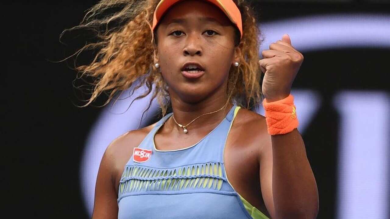 Naomi Osaka of Japan in action