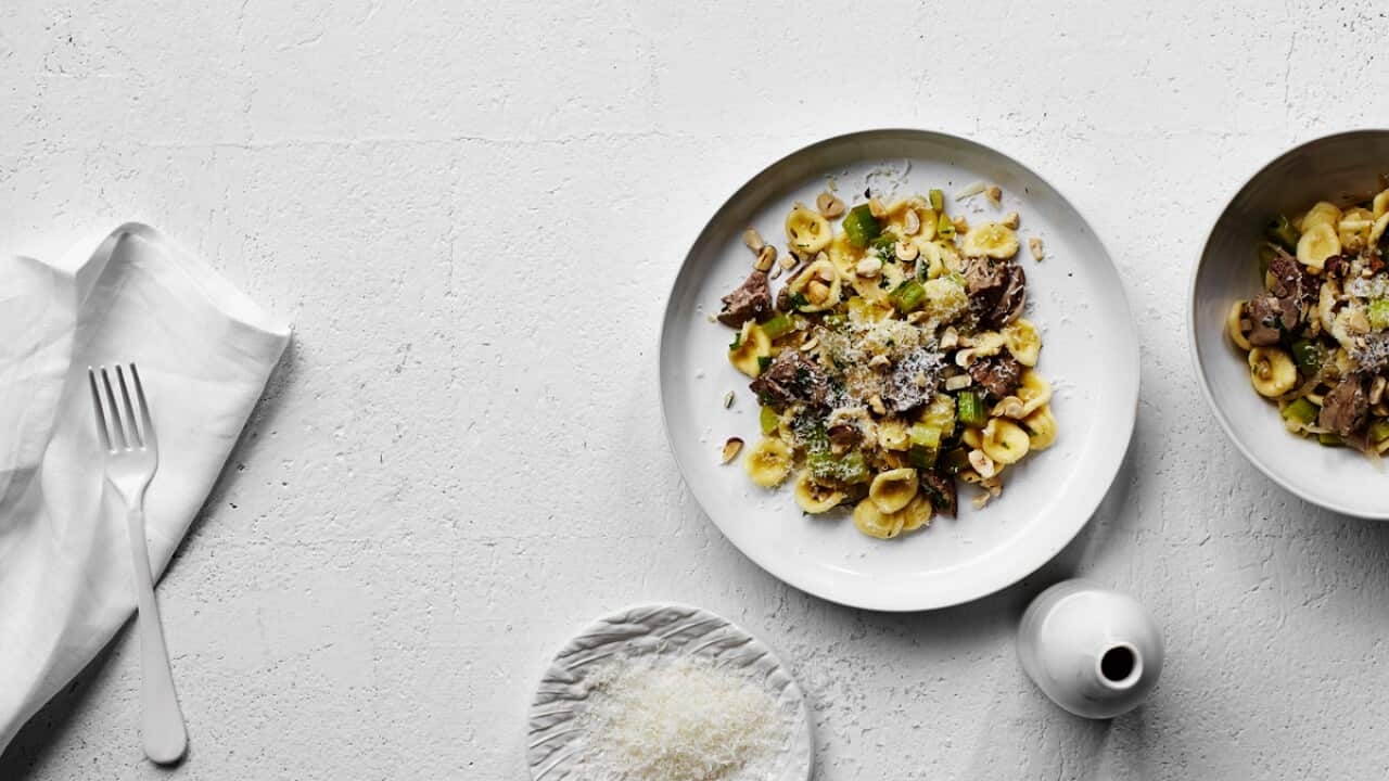 Orecchiette with duck liver