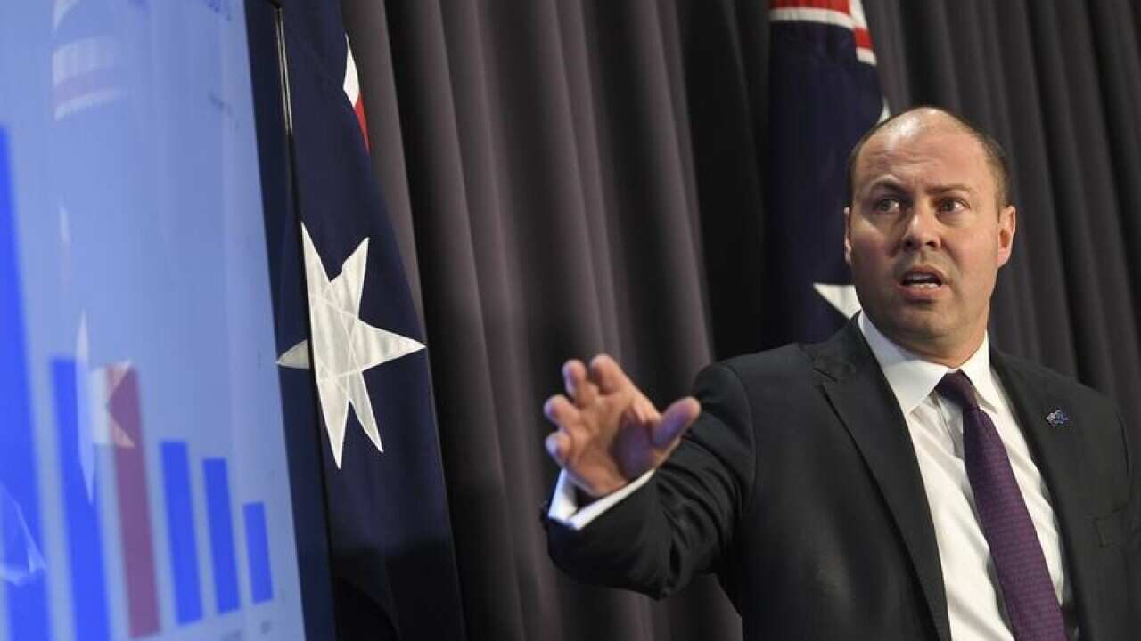 Josh Frydenberg at press conference at Parliament House on Wednesday.