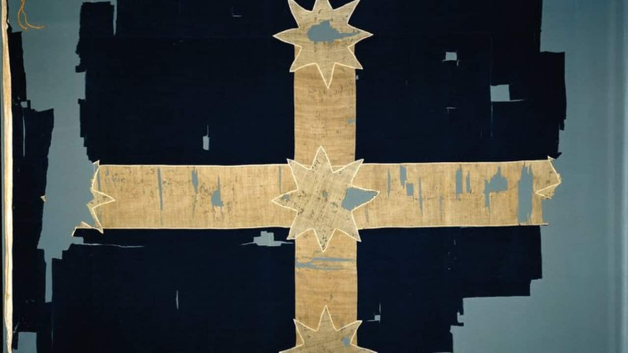 BALLARAT, VIC. Eureka Stockade, the Eureka flag.(AAP Image/MediaWise Pty Ltd) NO ARCHIVING, EDITORIAL USE ONLY