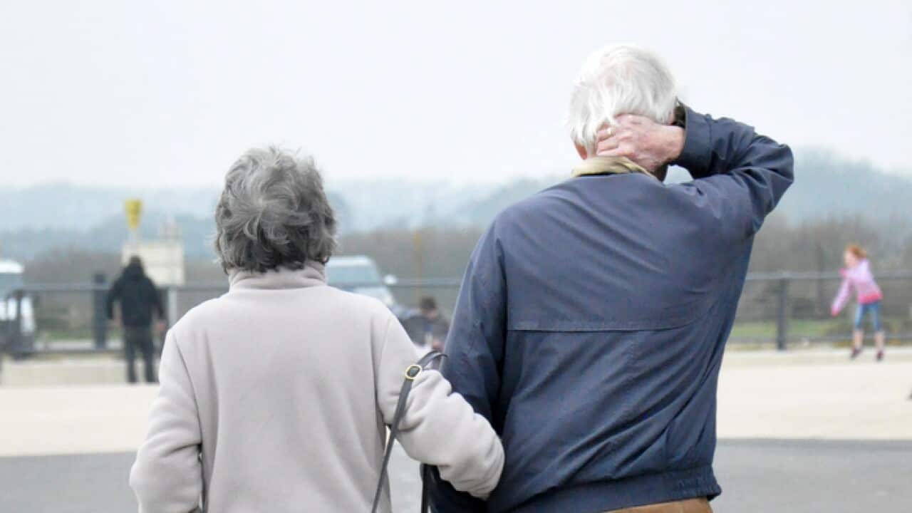 An elderly couple