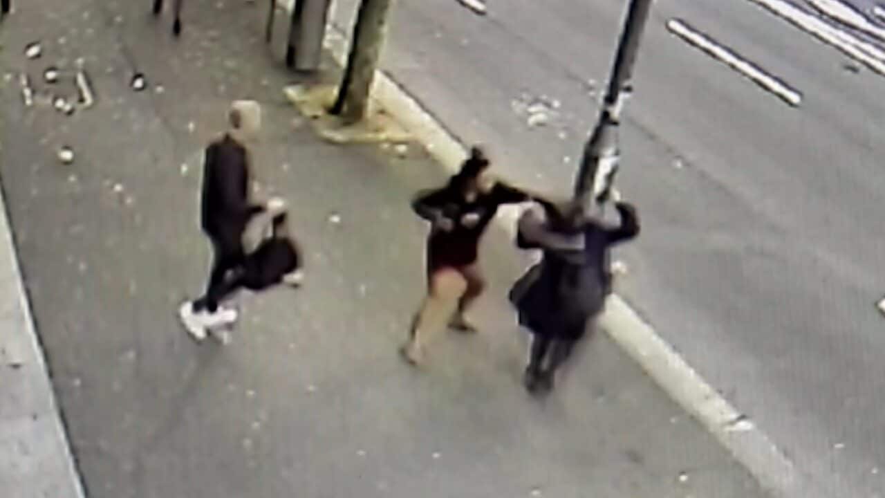 Footage of the attack was captured on CCTV.