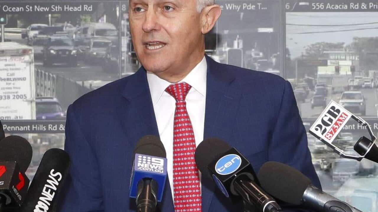 Malcolm Turnbull at a press conference.