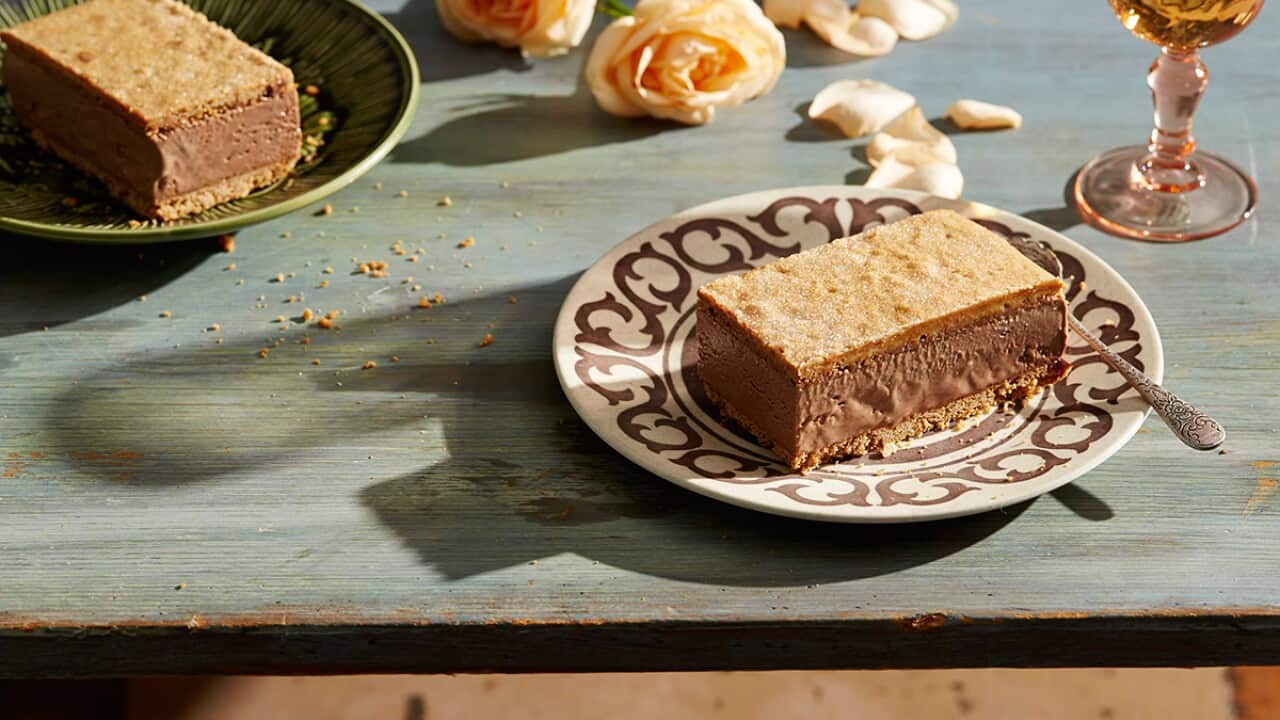 Mexican chocolate and cinnamon ice-cream sandwich