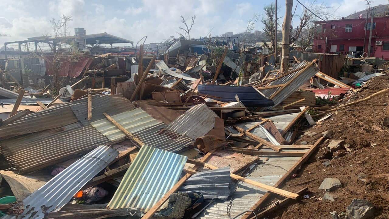 Debris after Cyclone Chido hit France's Indian Ocean territory of Mayotte (Getty)