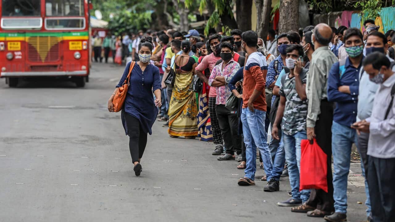 he Brihanmumbai Municipal Corporation (BMC) has eased coronavirus disease (COVID-19) restrictions in order to resume economic activities as COVID-19 cases are slowly going down. EPA/DIVYAKANT SOLANKI