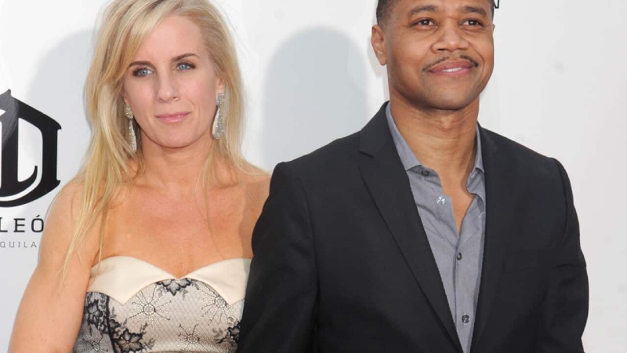 Cuba Gooding, Jr. and wife at the premiere of "The Butler"