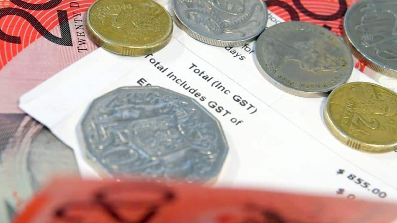 A receipt showing GST alongside Australian currency.