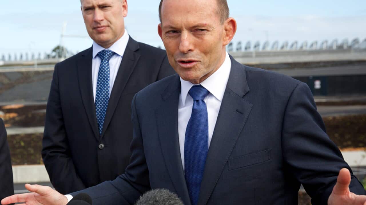 Prime Minister Tony Abbott and Transport Minister Dean Nalder.