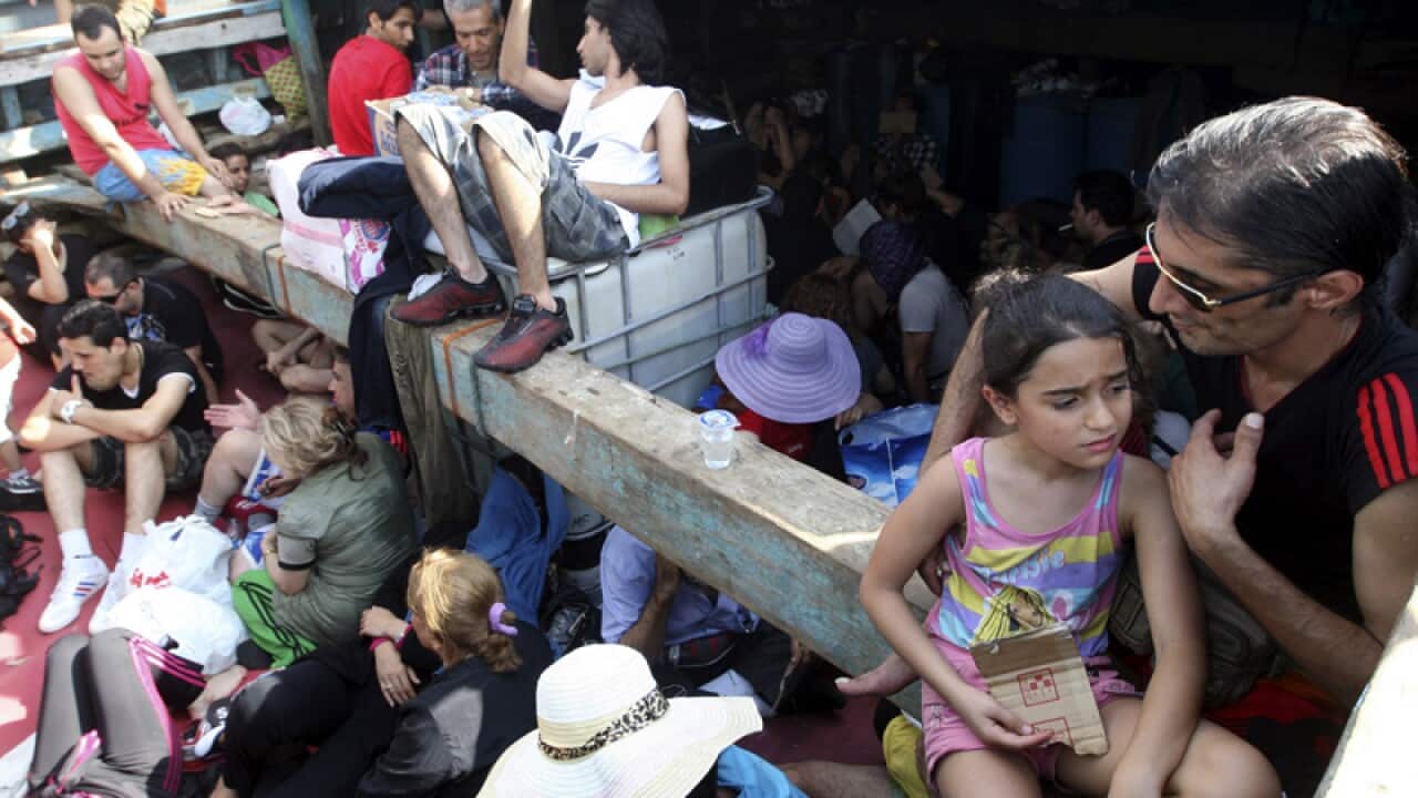 Iranian asylum seekers who were caught in Indonesian waters