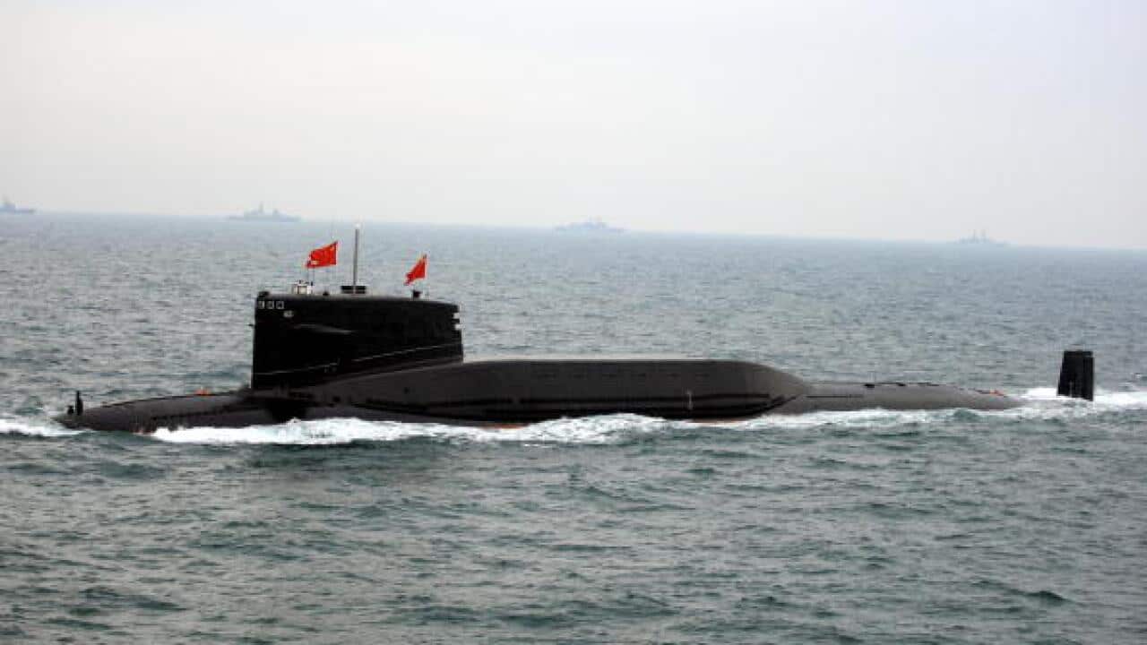 A Chinese Navy submarine