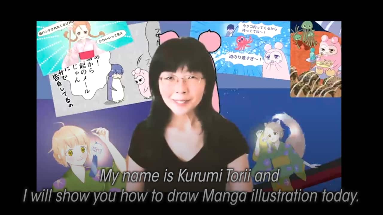 Noriko Sekine is giving online anime drawing class