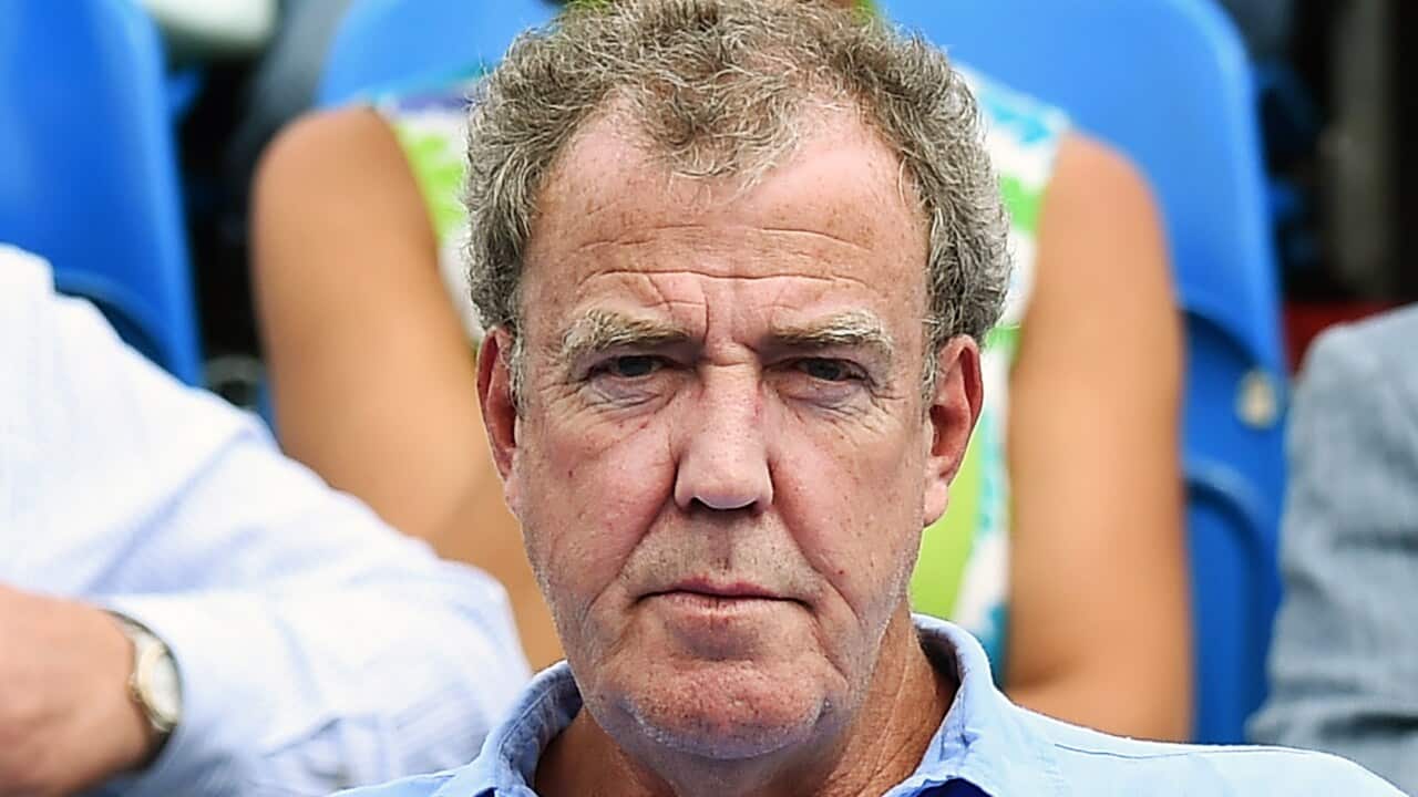Former presenter of the BBC show Top Gear, Jeremy Clarkson watches the games at the Aegon tennis championships at the Queens Club in London.