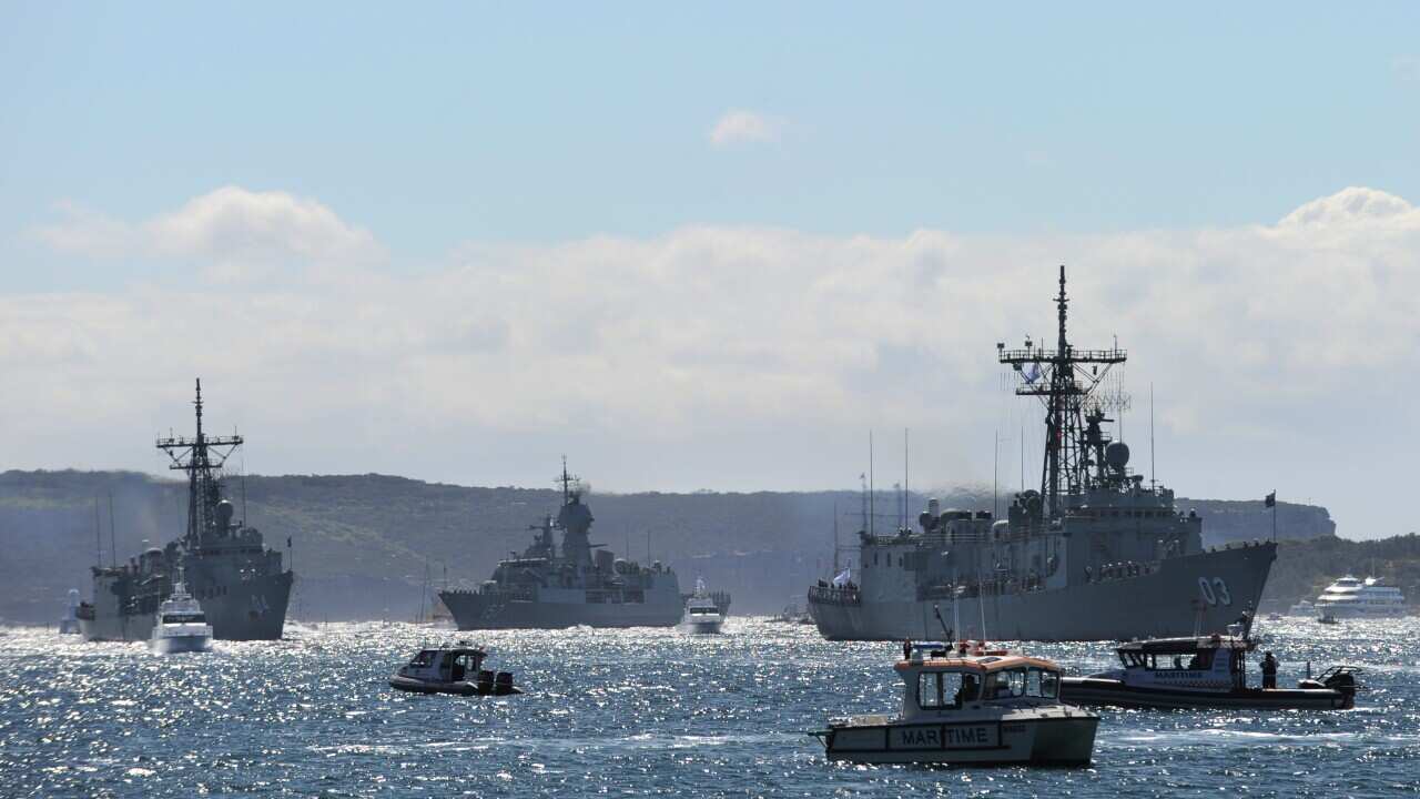 Royal Australian Navy warship HMAS Sydney. (File: AAP)