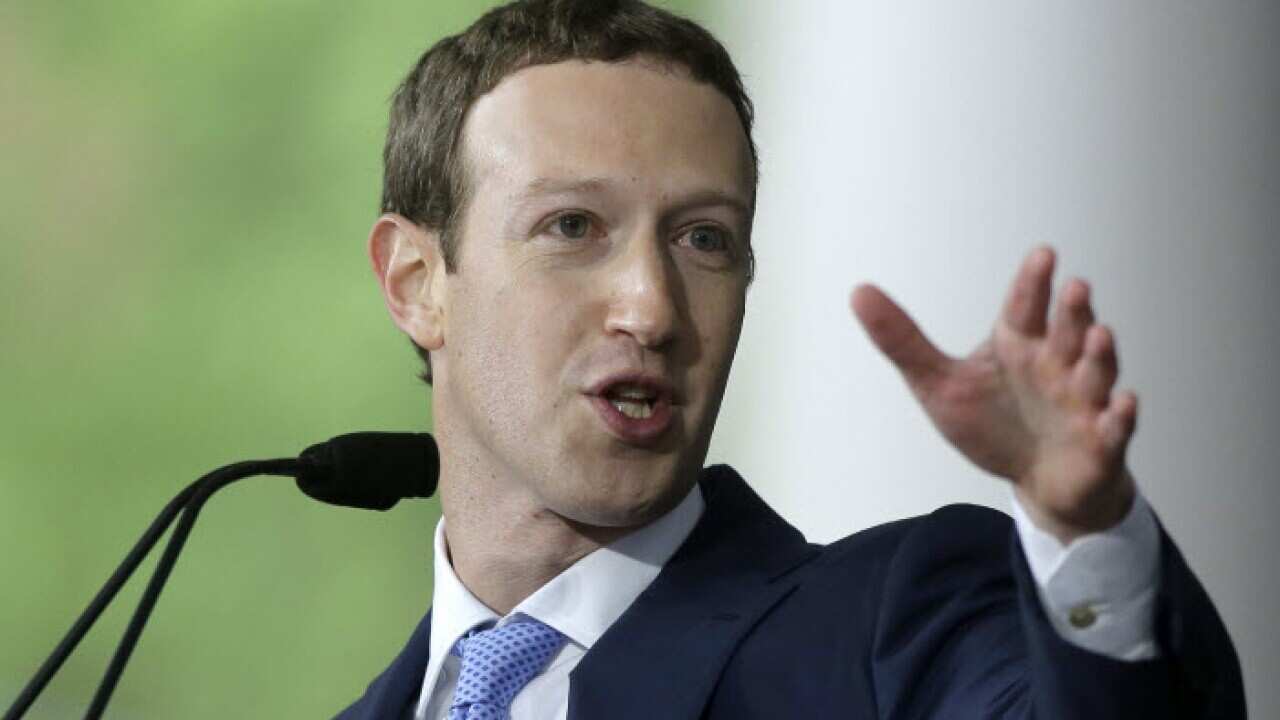 Facebook CEO Mark Zuckerberg delivers the commencement address at Harvard University in Cambridge