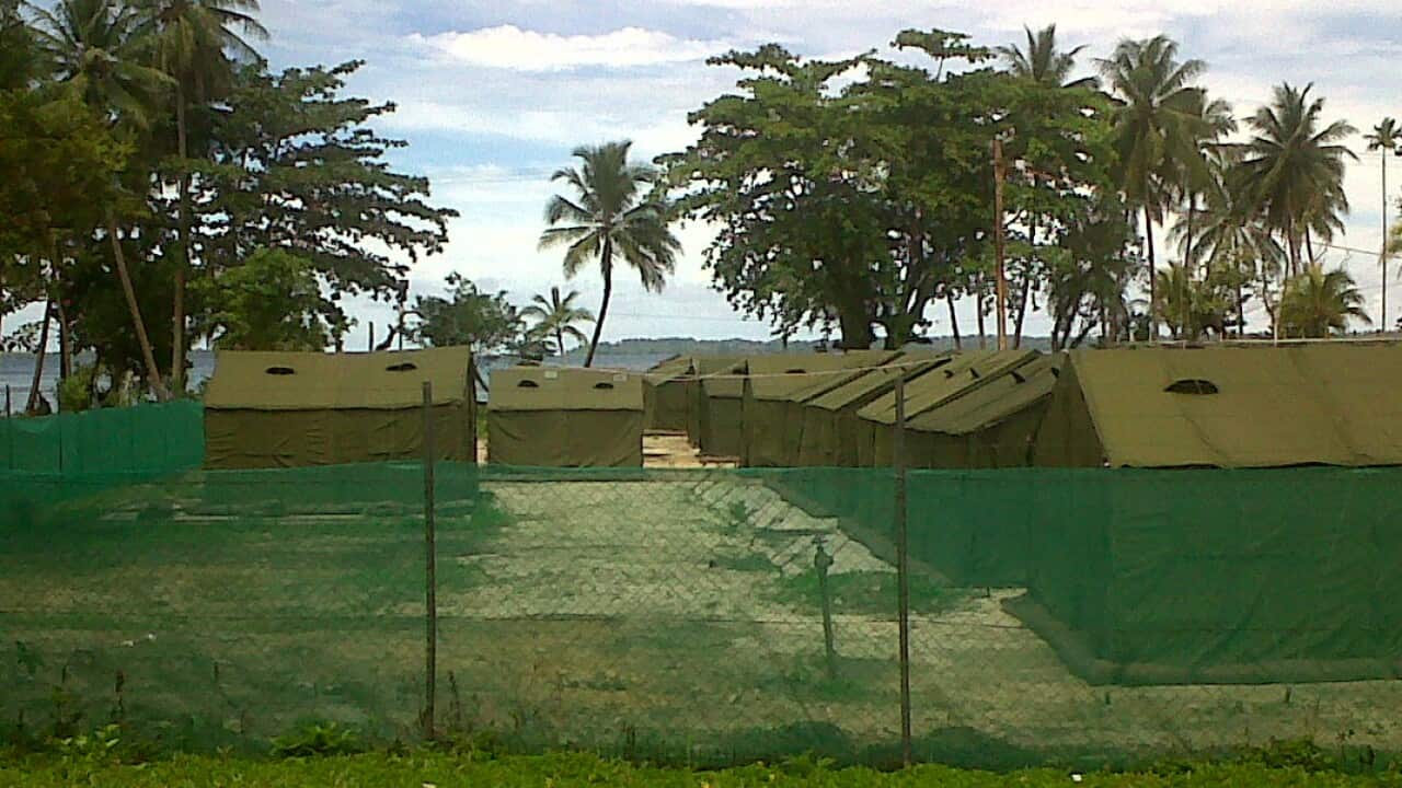 At the Manus Island detention centre - AAP
