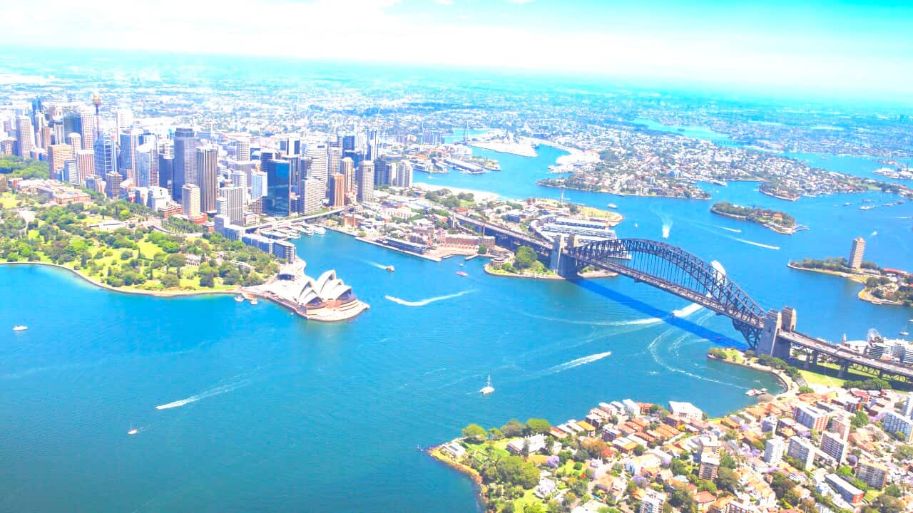Aerial view of Sydney