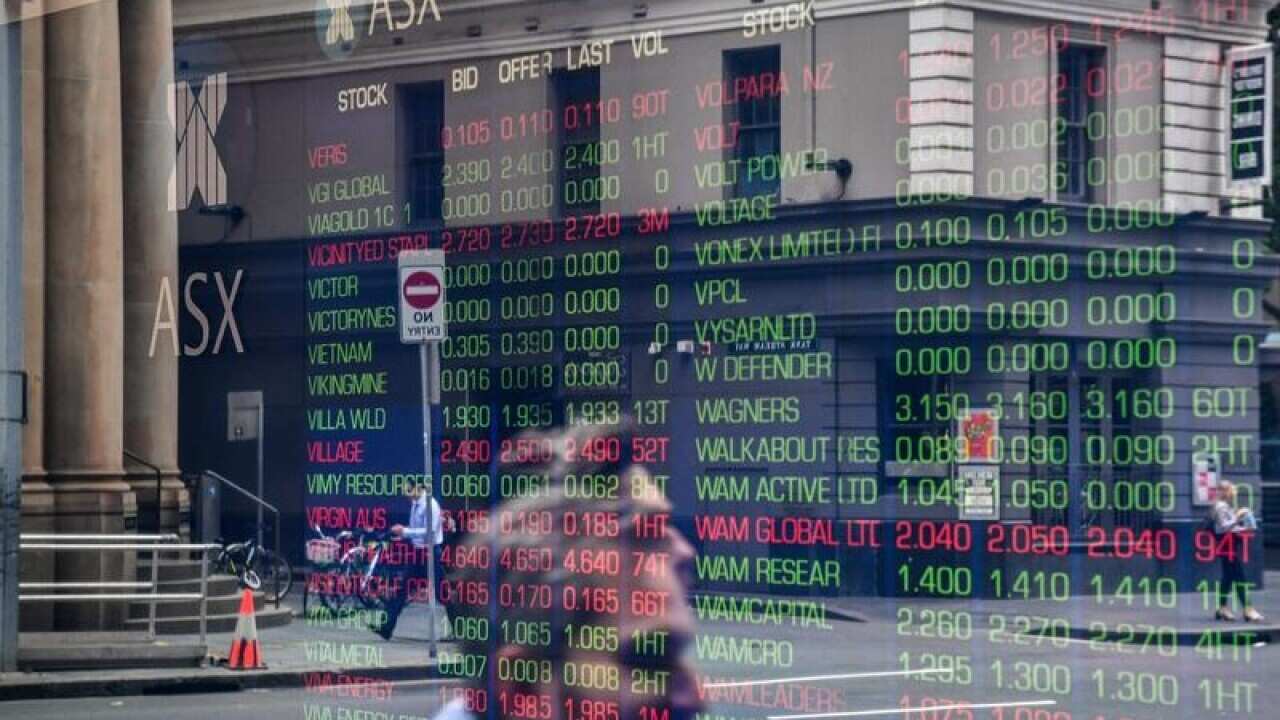 The ASX indicator board.