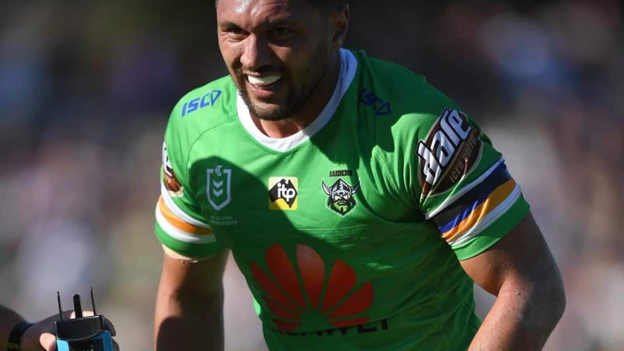 Jordan Rapana of Canberra Raiders.
