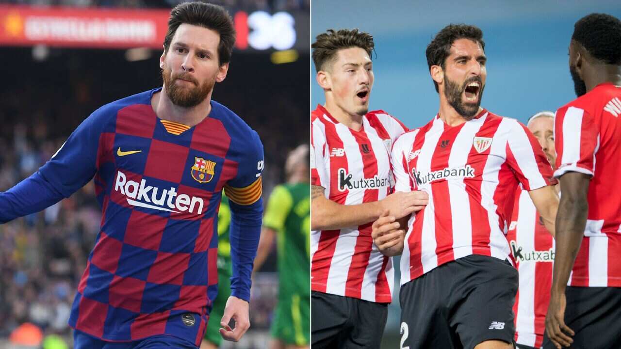 Lionel Messi | Raul Garcia celebrates with his Athletic Bilbao teammates