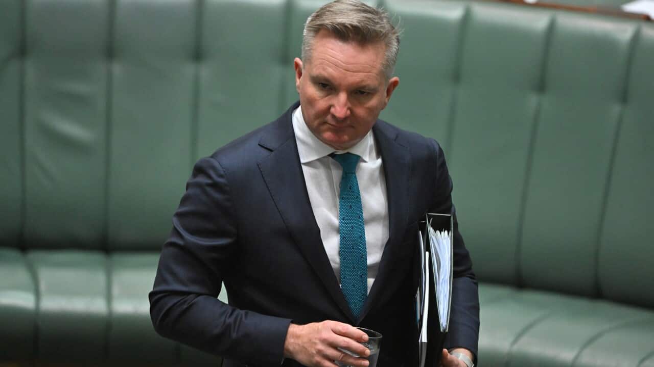 Minister for Climate Change Chris Bowen arrives for Question Time