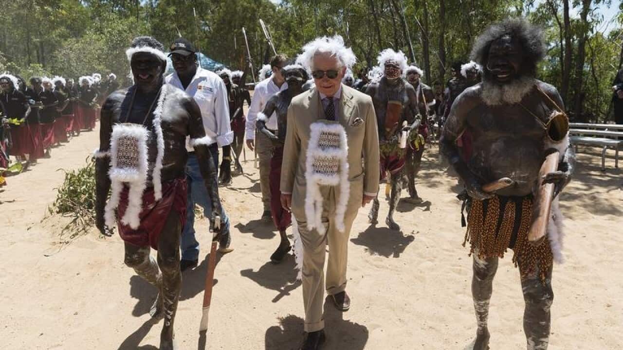 Prince Charles at a Welcome to Country Ceremony in Arnhem Land