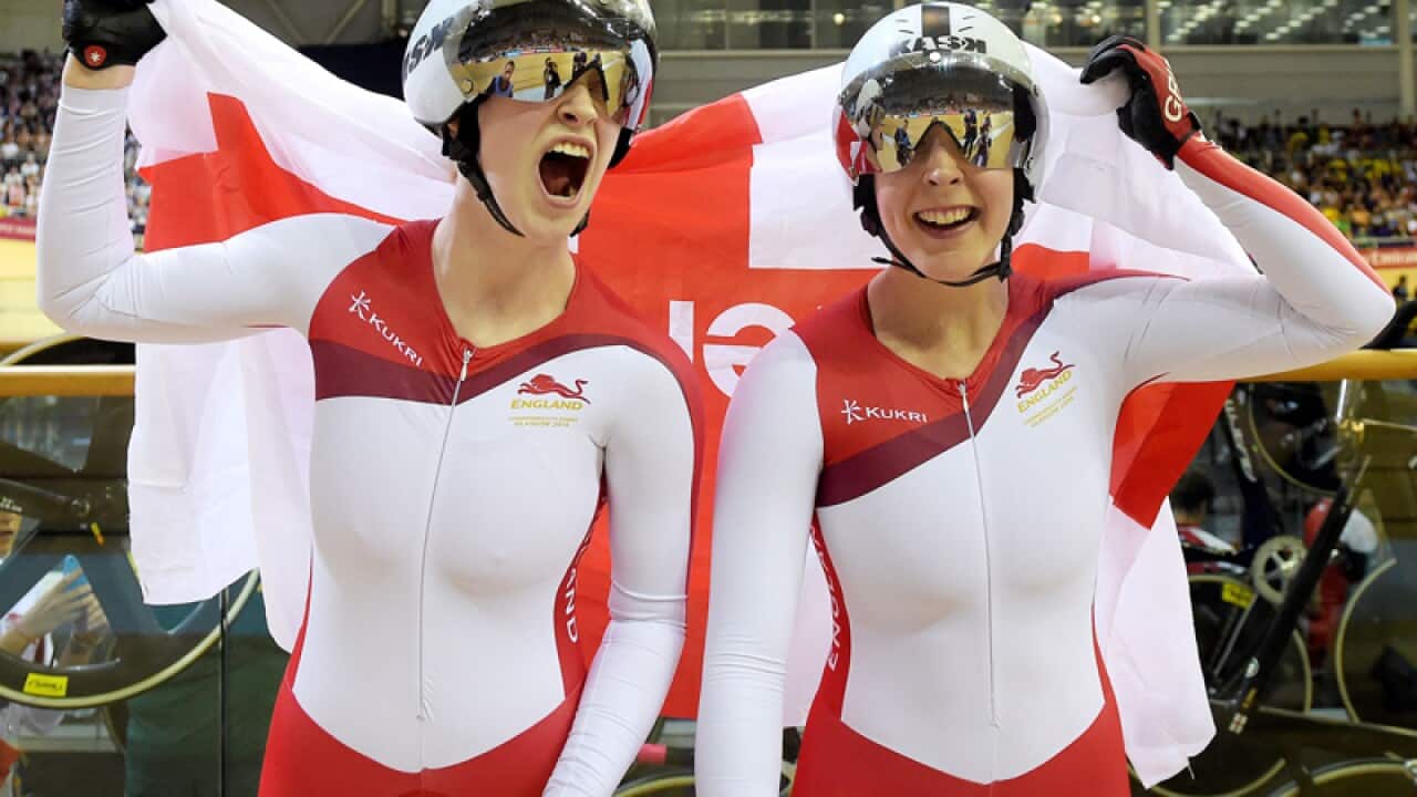 England celebrate Gold in the Para-Sport 1000m Time Trial