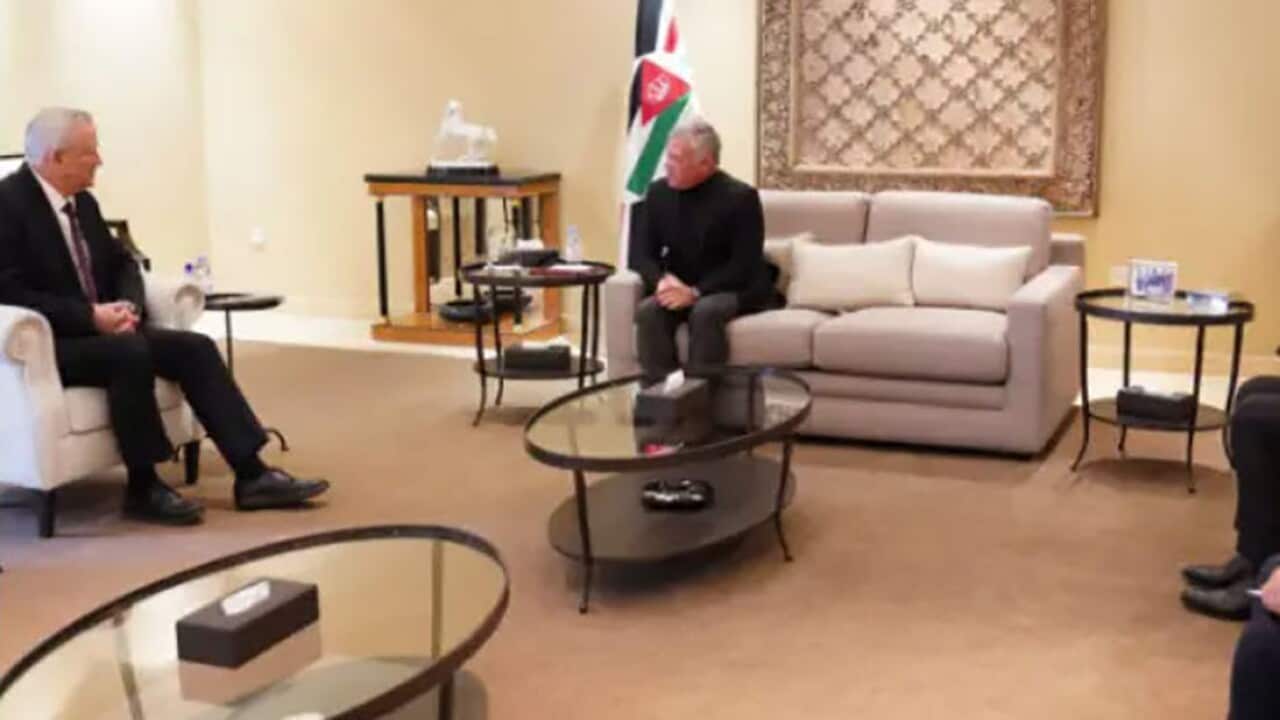 Benny Gantz and King Abdullah of Jordan