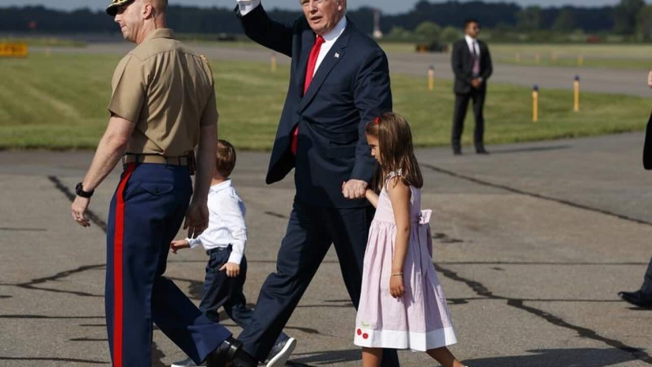 Donald Trump and grandchildren